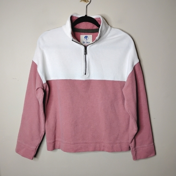 FatFace Airlie 1/4 Zip Sweatshirt Women’s S 100% Cotton Casual Pullover Beachy - Picture 2 of 9